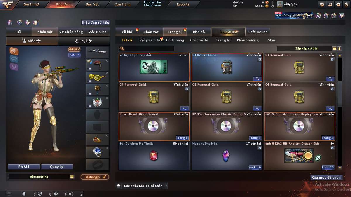 shop acc cf uy tin gia re